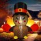 GOOSH 5 FT Tall Thanksgiving Inflatables Turkey Baby in Hat with Built-in LEDs
